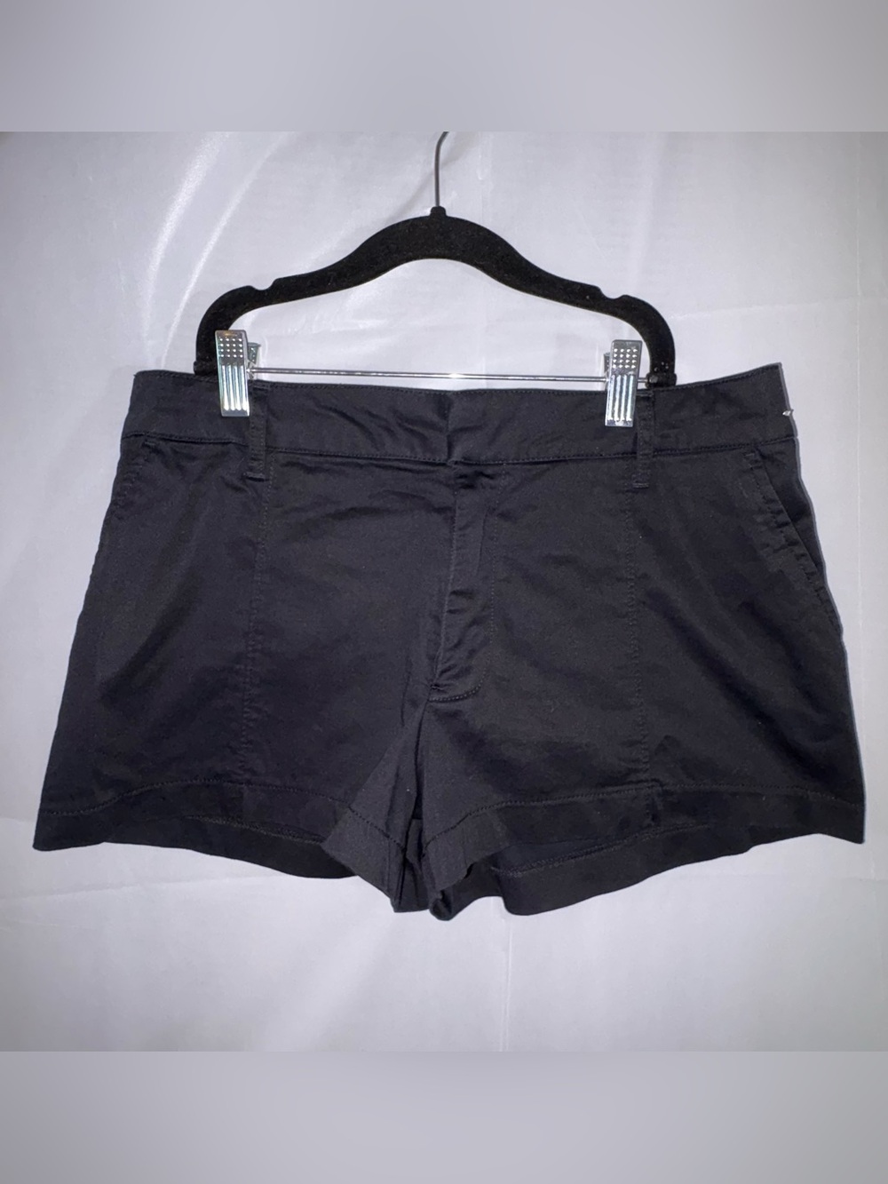 Abercrombie & Fitch Low Rise Chino Mini Shorts Womens 29 Black Casual Versatile